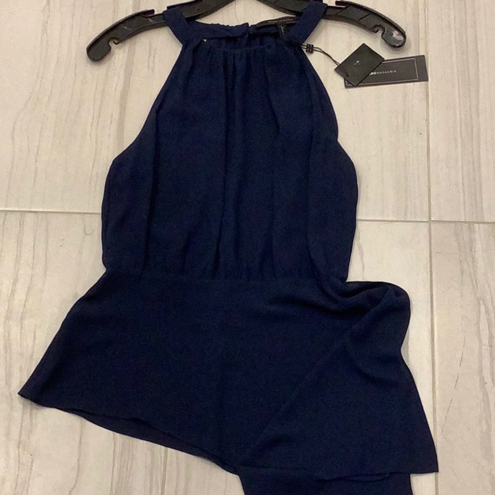 BCBG Max Azria Midnight blue halter top
